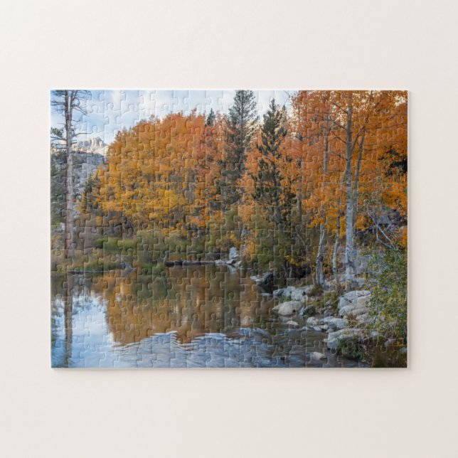Bishop Creek. Outlet and fall colour Jigsaw Puzzle (Horizontal)