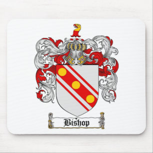 BISHOP FAMILY CREST -  BISHOP COAT OF ARMS MOUSE PAD