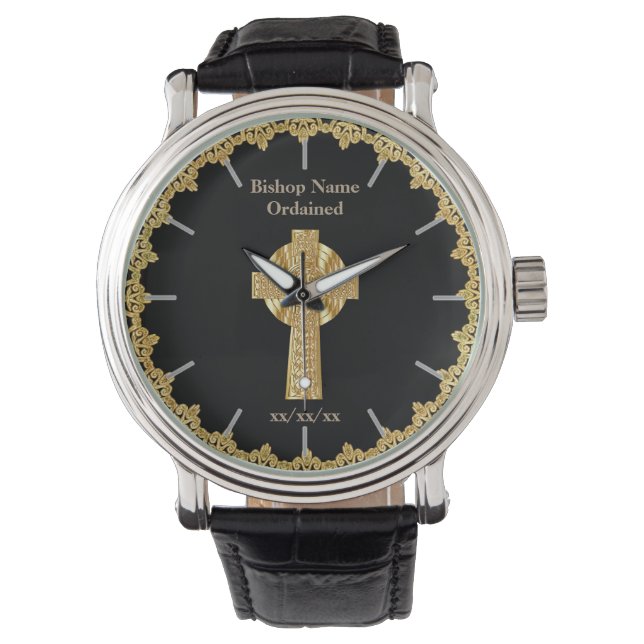 Bishop Ordination Ordained Commemorative Gift Watch (Front)