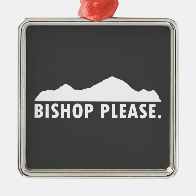Bishop Please Metal Tree Decoration (Front)