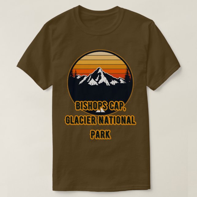 Bishops Cap Glacier National Park T-Shirt (Design Front)