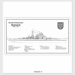 Bismarck - Battleship Blueprint Plans BD