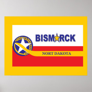 Bismarck City flag Poster