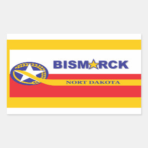 Bismarck City flag Rectangular Sticker