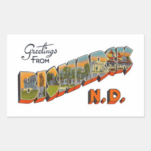 Bismarck ND Rectangular Sticker