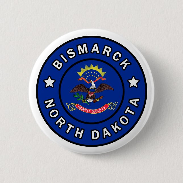 Bismarck North Dakota 6 Cm Round Badge (Front)