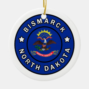 Bismarck North Dakota Ceramic Tree Decoration
