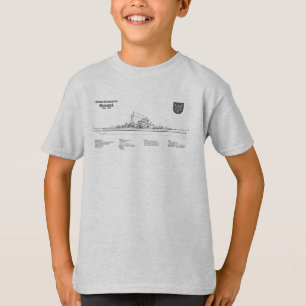 Bismarck - Ship Blueprint Plans SD T-Shirt