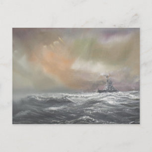 Bismarck signals Prinz Eugen 0959hrs 24th May Postcard