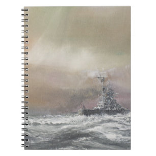 Bismarck signals Prinz Eugen 0959hrs 24th May Spiral Notebook