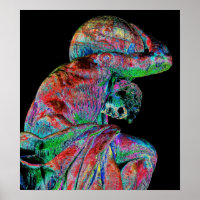 Bismarck Statue, Berlin, Greek God Atlas, Colored