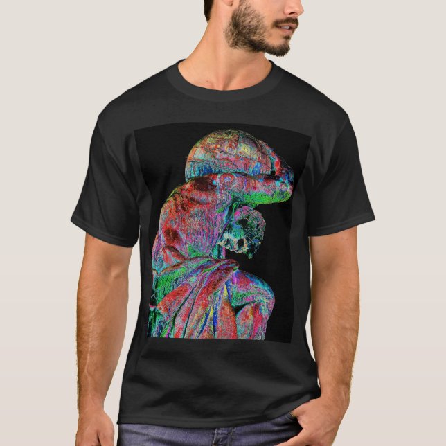 Bismarck Statue, Berlin, Greek God Atlas, Coloured T-Shirt (Front)