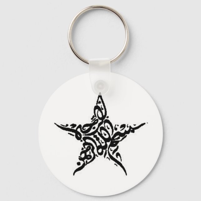 Bismillah Star Motif Key Ring (Front)