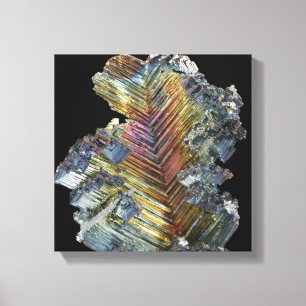 Bismuth crystal canvas print