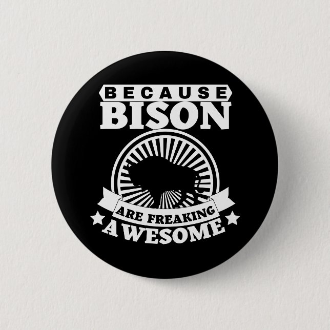 BISON 6 CM ROUND BADGE (Front)
