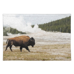 Bison and Old Faithful Placemat