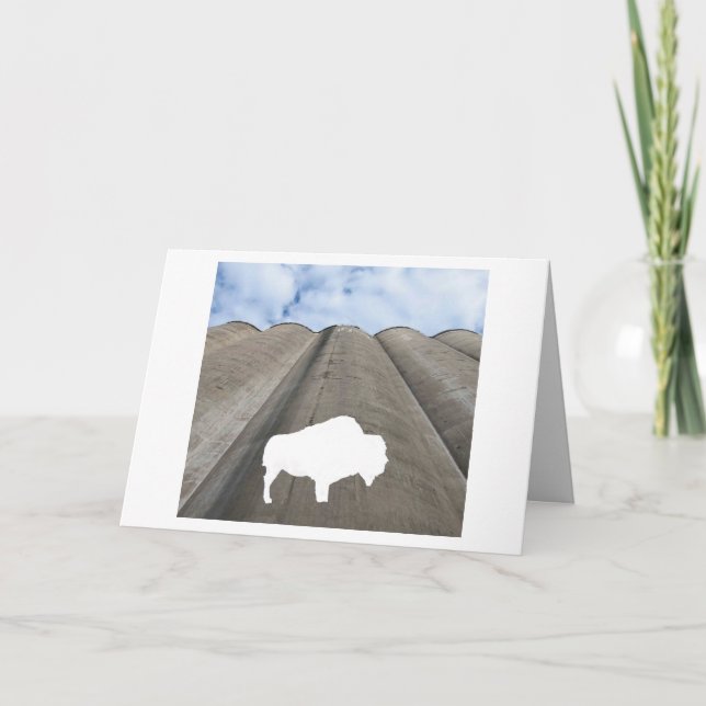 Bison and Silo Card (Front)
