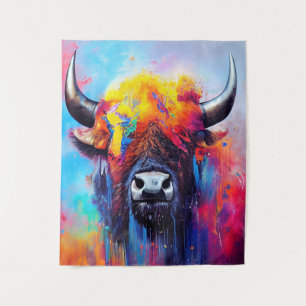 Bison Animal Discovery Adventure Nature Planet Tapestry