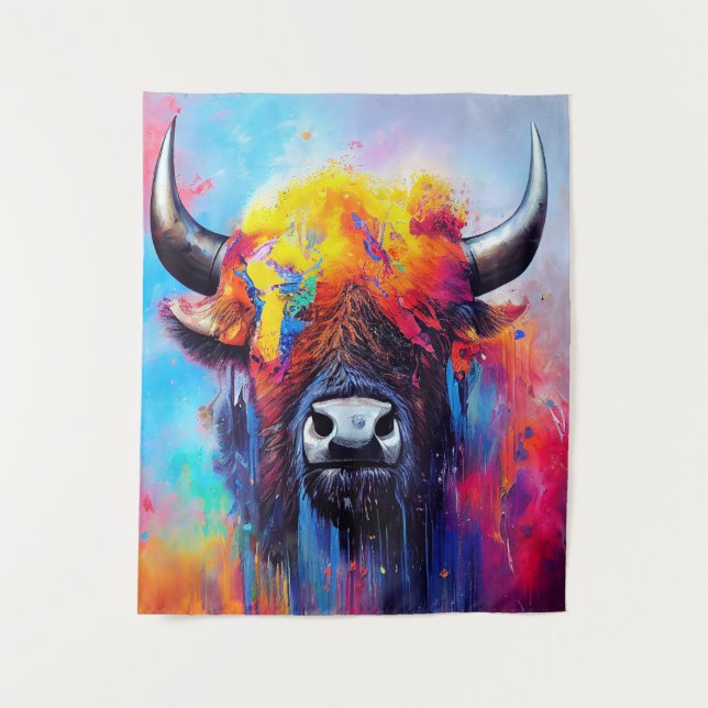 Bison  Animal Discovery Adventure Nature Planet  Tapestry (Front)