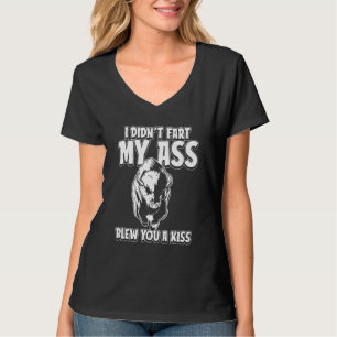 Bison Animal Wildlife  I Didnt Fart My Butt Blew Y T-Shirt