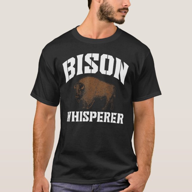 Bison Apparel  Unique  Bison  Design T-Shirt (Front)