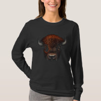 Bison Artwork Animal Forest Motif Bison