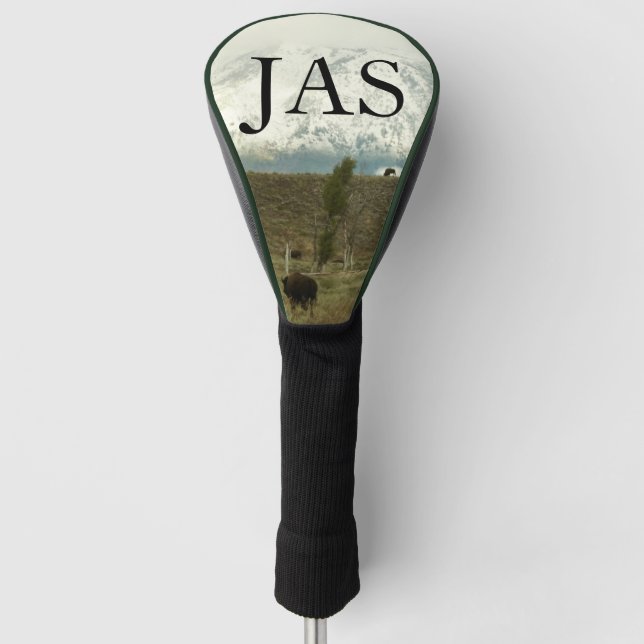 Bison at Grand Teton National Park Photography Golf Head Cover (Front)