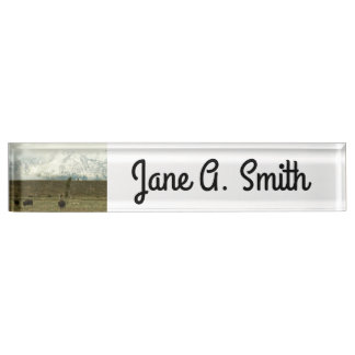 Bison at Grand Teton National Park Photography Nameplate