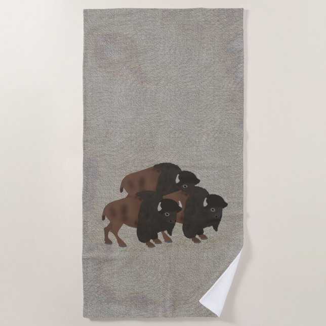 Bison Beach Towel (Front)
