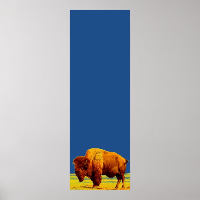 Bison Buffalo American Art Poster (Front)