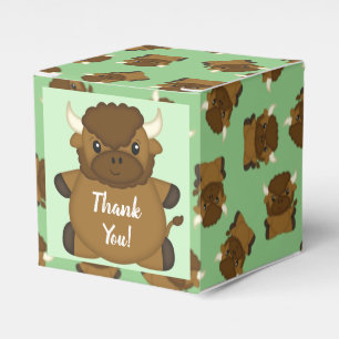 Bison Buffalo Baby Shower Favour Box