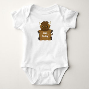 Bison Buffalo Baby Shower Green Bodysuit