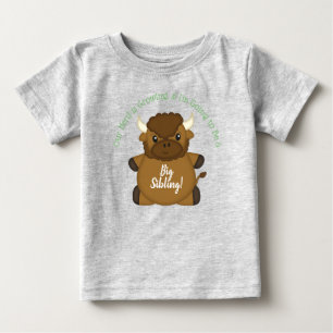 Bison Buffalo Baby Shower Green T-Shirt