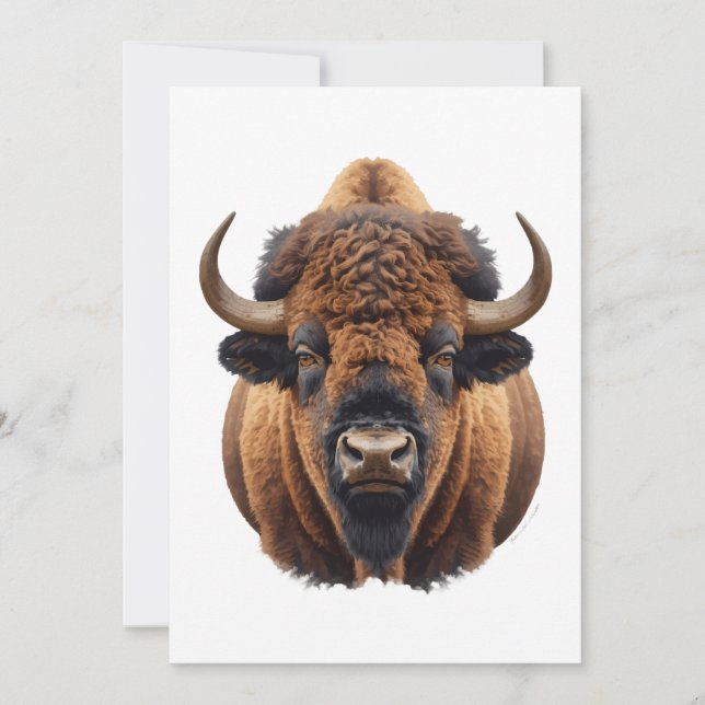 Bison / Buffalo Card (Front)