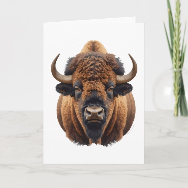Bison / Buffalo Holiday Card (Front)