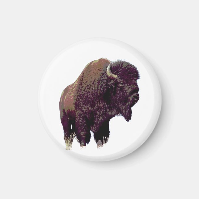 Bison Buffalo  Magnet (Front)
