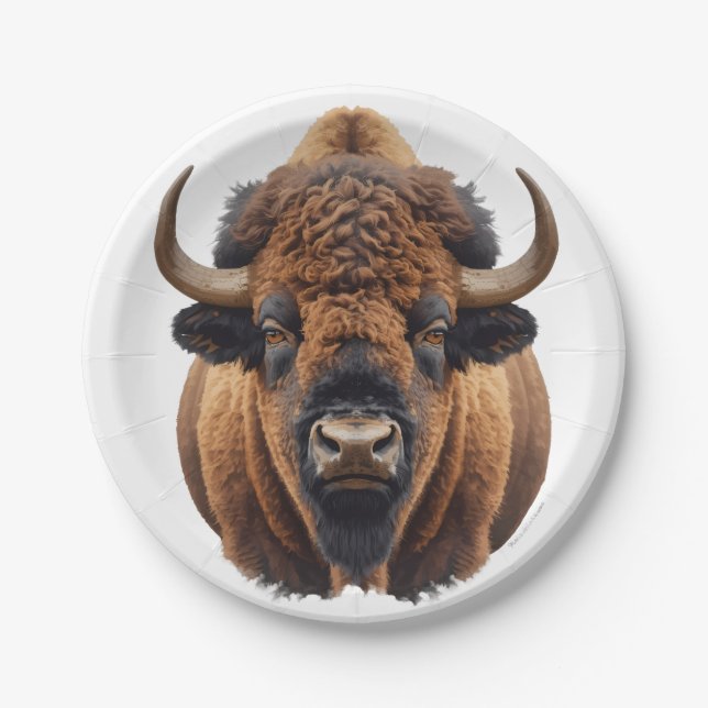 Bison / Buffalo Paper Plate (Front)