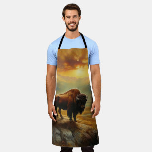 Bison Buffalo Sunset View Apron