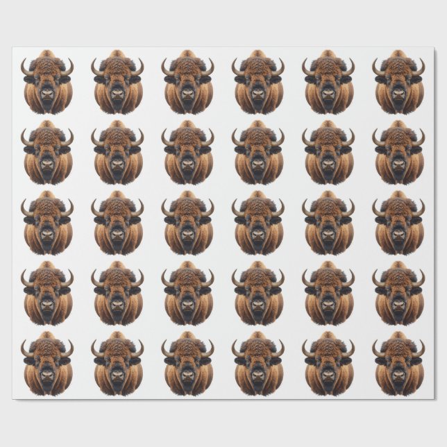 Bison / Buffalo Wrapping Paper (Flat)