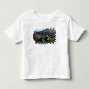 Bison bulls at Waterton Lakes National Park Toddler T-Shirt