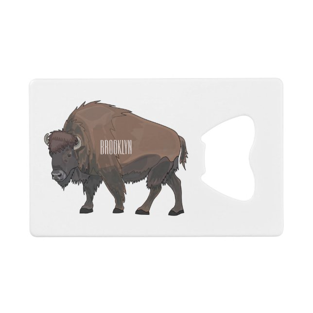 Bison cartoon illustration (Front (Horizontal))