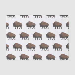 Bison cartoon illustration tissue paper