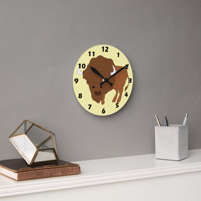 Bison Design Round Clock (Office)