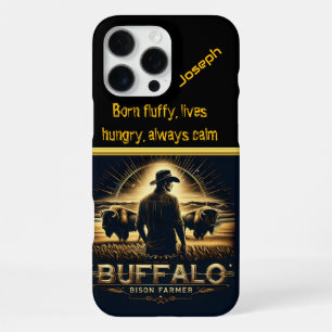 Bison Farmer at Sunset iPhone 16 Pro Max Case