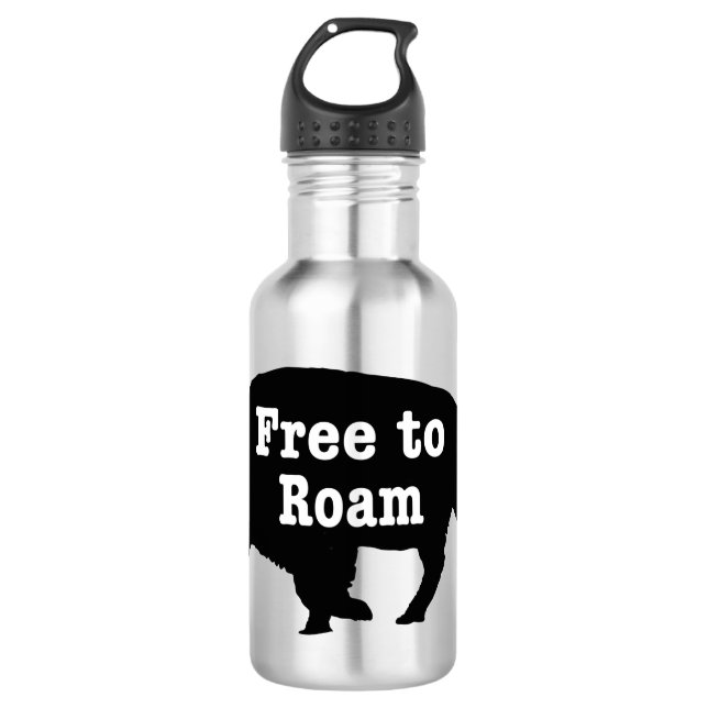Bison Free To Roam 532 Ml Water Bottle (Front)
