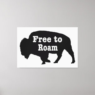 Bison Free To Roam Canvas Print