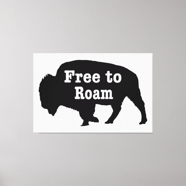 Bison Free To Roam Canvas Print (Front)