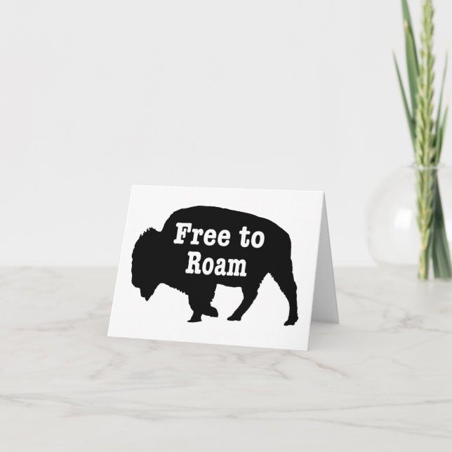 Bison Free To Roam Card (Front)
