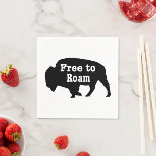 Bison Free To Roam Napkin