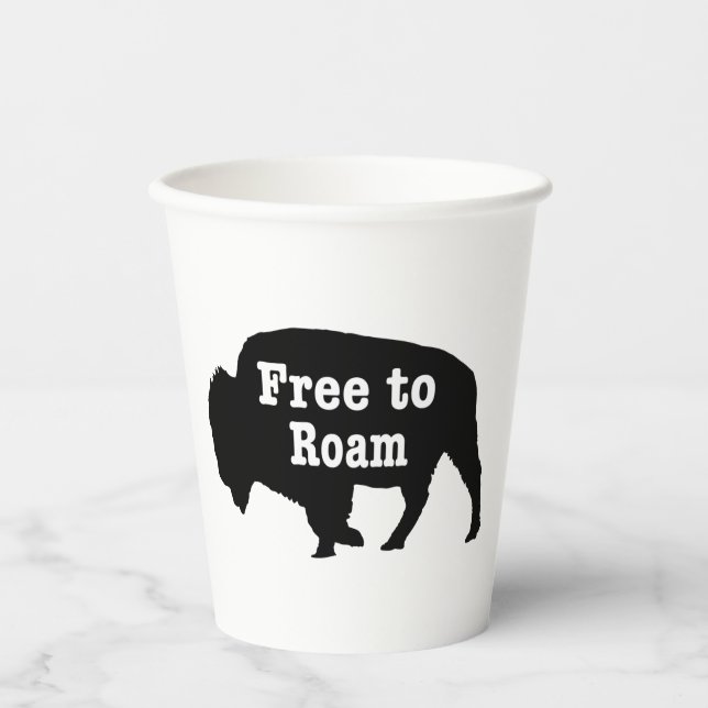 Bison Free To Roam Paper Cups (Front)